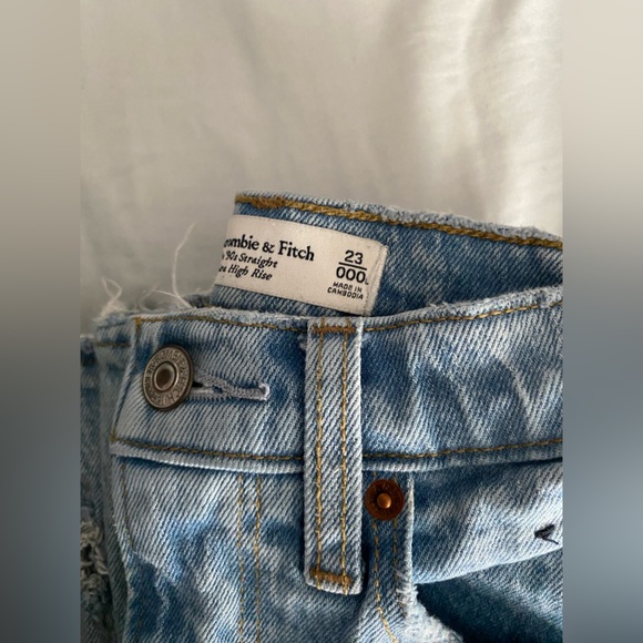 23/000 Long A&F 90s straight Ultra High Rise Curve Love Jeans - Picture 2 of 6